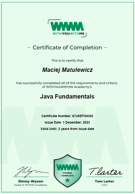 Maciej | Developer